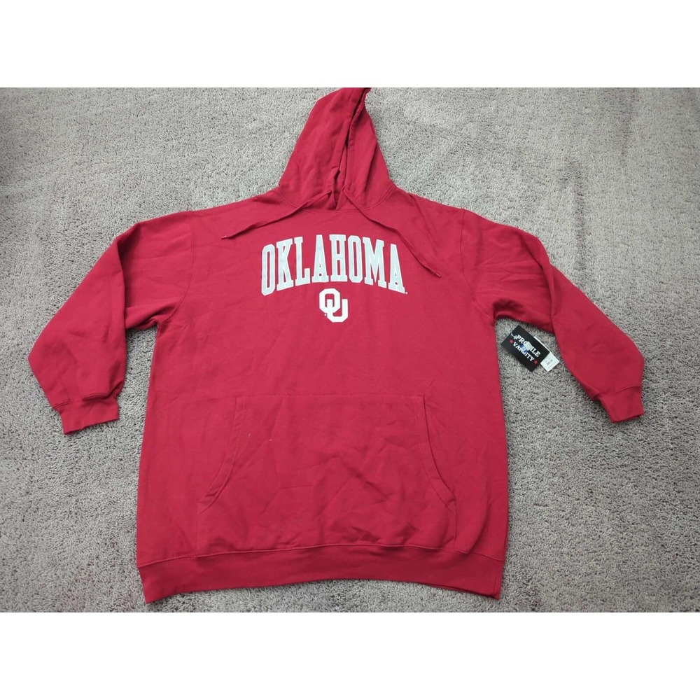 Oklahoma Sooners Hoodie Mens 3XLT TALL OU Sweatshirt NCAA Profile Varsity‎ Red